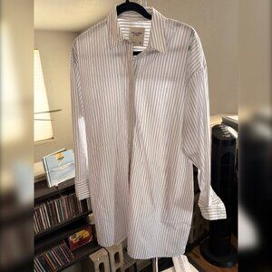 Abercrombie & Fitch Black and White Stripe Summer Dress/Beach Coverup - M